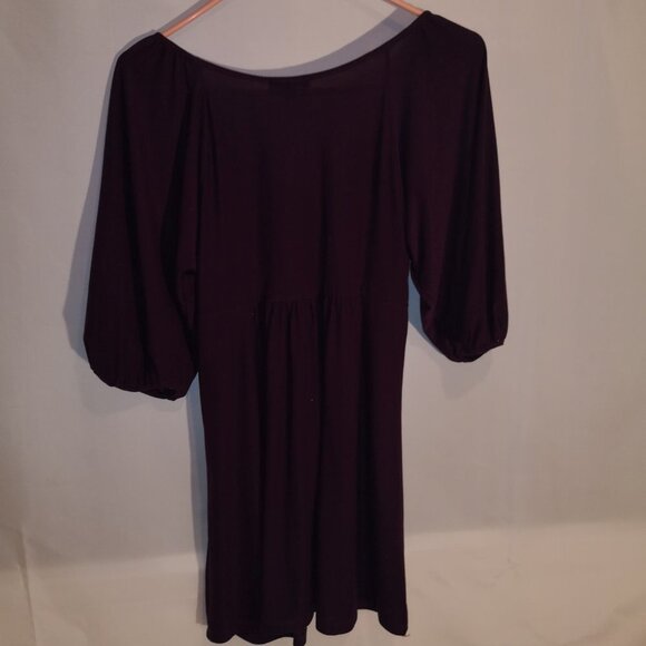 Reitmans 3/4 Length Sleeve Round Neck Purple Tunic - Picture 2 of 6